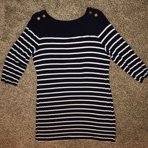 EUC Striped 3/4 Sleeve Allen B Dress XL